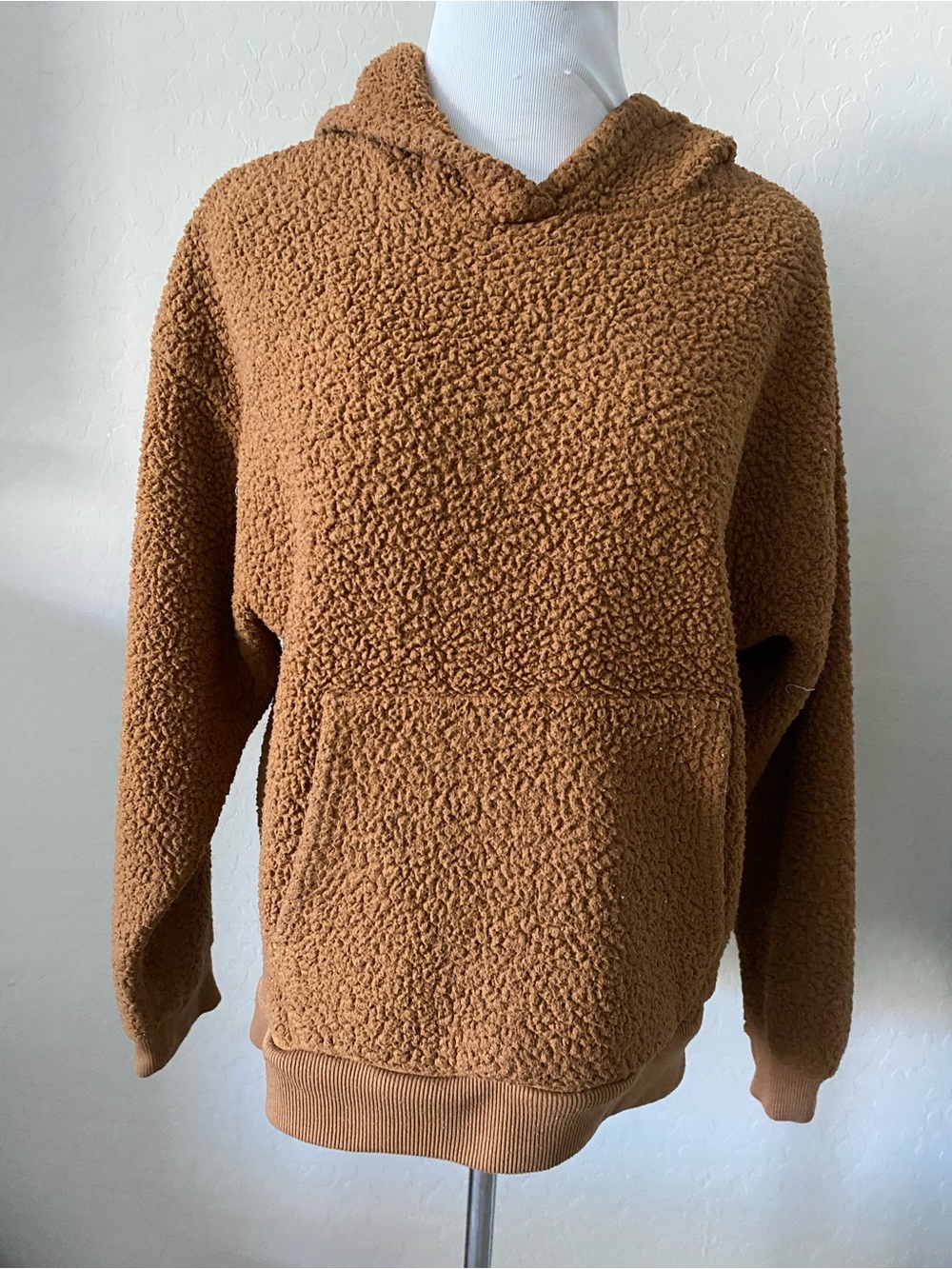 American Eagle Sherpa Hoodie - Camel Brown